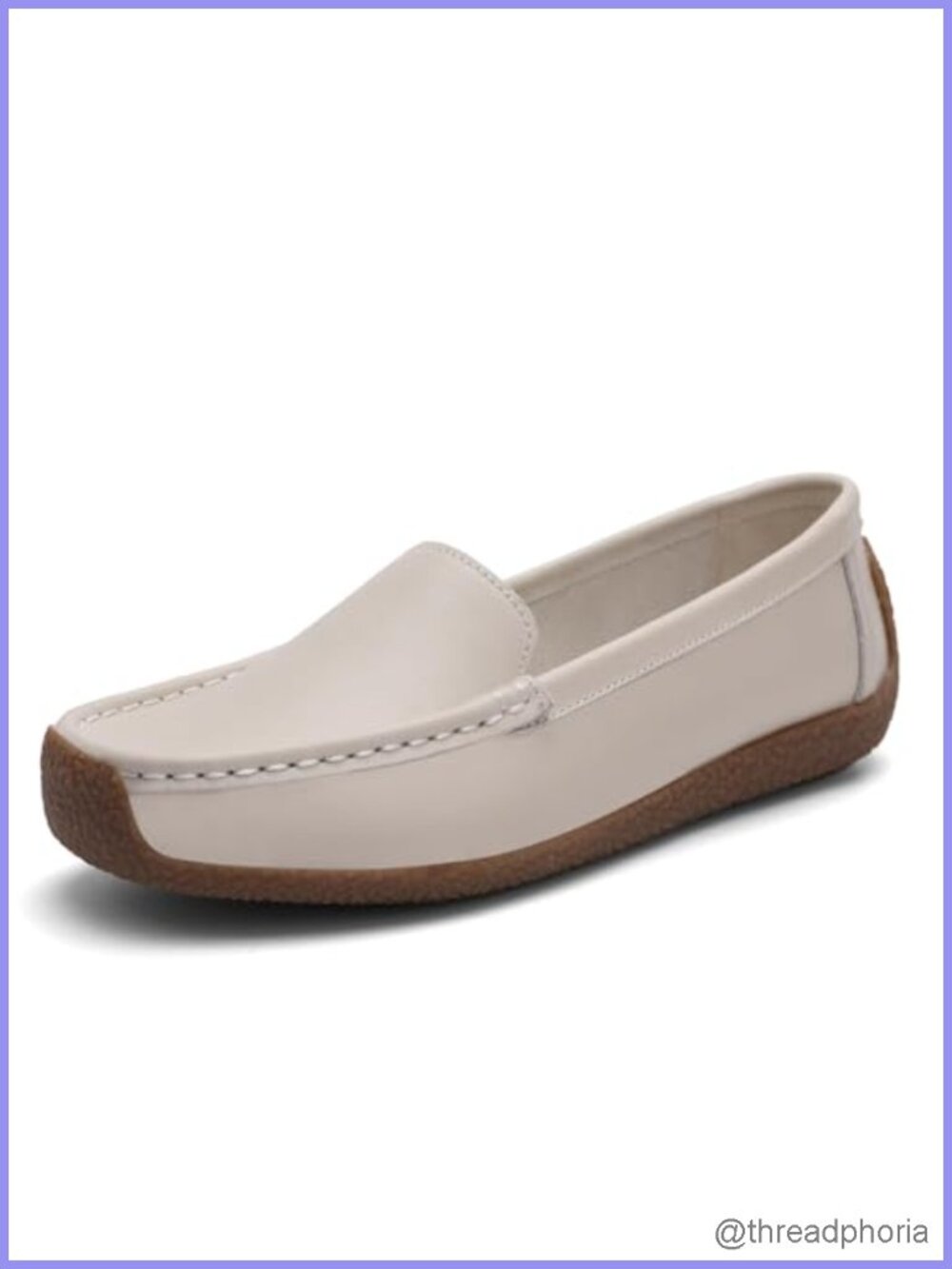 Comfortable Lightweight Leather Loafers Slip-On Driving Walking Mocs Boat Shoes